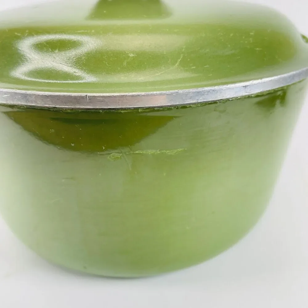 VTG Club Aluminum 1.5 Quart w/ Lid Avocado Green Saucepan Sauce Pot Pan USA MCM